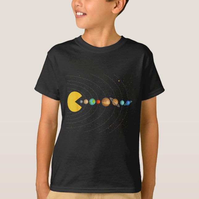 Solar System Astronomy Space Video Games Funny Gra T-Shirt (Vorderseite)