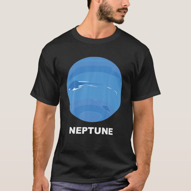 Solar System Group Kostüme Giant Planet Neptun T-Shirt (Vorderseite)
