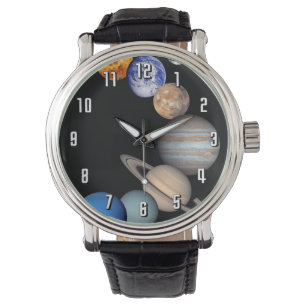 Solar System Montage JPL Planet-Foto Armbanduhr