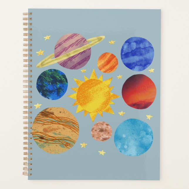 Solar System Notebook | Space Planets Educational  Planer (Vorderseite)