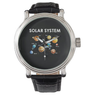 Solar System Planets Science Space Armbanduhr