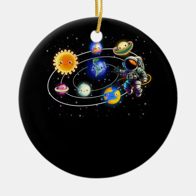 Solar System Planets Science Space Astronaut Unifo Keramik Ornament (Vorne)