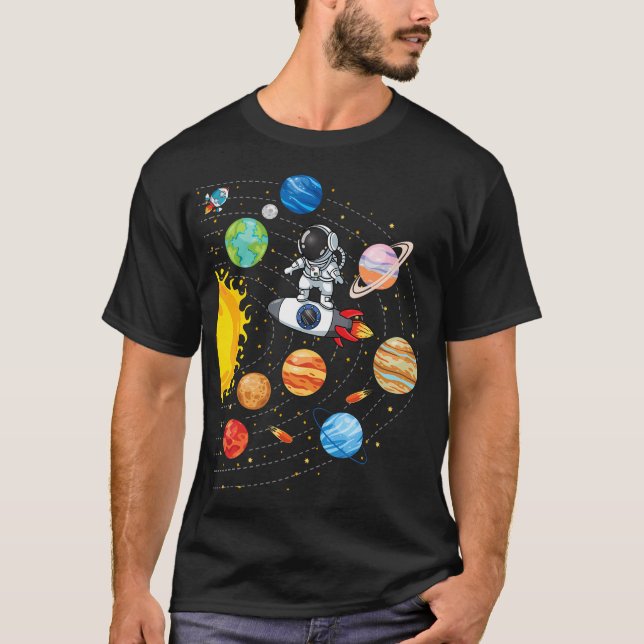 Solar System Planets Science Space Astronaut Unifo T-Shirt (Vorderseite)