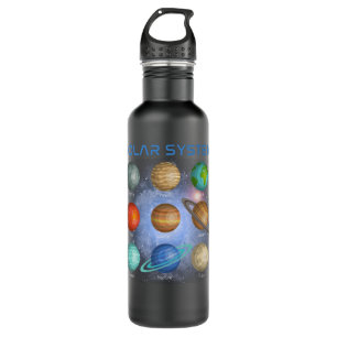 Solar System Planets Science Space Boys Girls Astr Edelstahlflasche