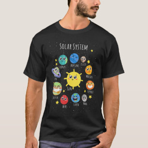 Solar System Planets Science Space Boys Mädchen Ki T-Shirt