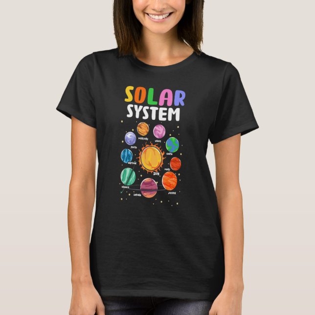 Solar System Planets Science Space Planets Boys Gi T-Shirt (Vorderseite)