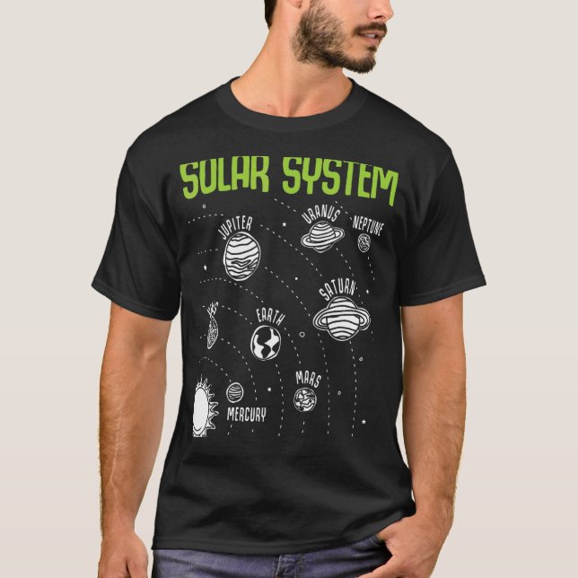 Solar System Planets Space STEM Science Teacher SC T-Shirt (Vorderseite)