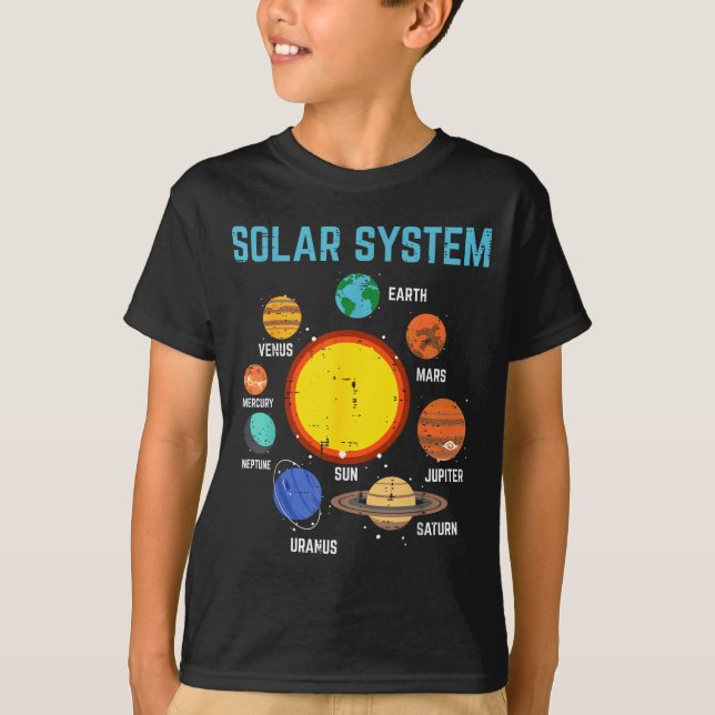 Solar System Sun Planets Galaxy Astronomy Men Wome T-Shirt (Vorderseite)