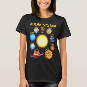 Solar Systems realistische Weltraumplanets Science T-Shirt