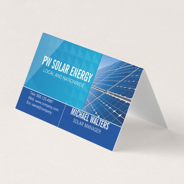 Solar Tech House Power Logo | Energie Visitenkarten (Vorderseite)