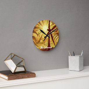Solar- und Windenergie Runde Wanduhr