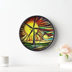 Solar- und Windenergie Uhr