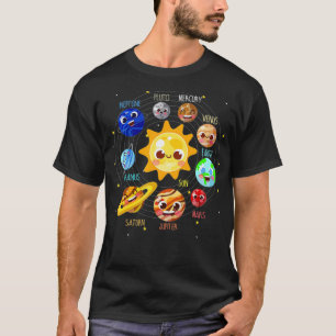 Solaranlage Planet Space Pluto Kids Future Astron T-Shirt