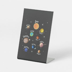 Solaranlagen Kids Wissen Weltraum Ca Sockelschild