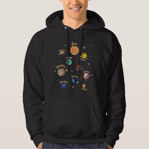 Solaranlagen Kids Wissen Weltraum Hoodie