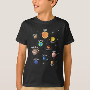 Solaranlagen Kinder Wissen Weltraum T-Shirt