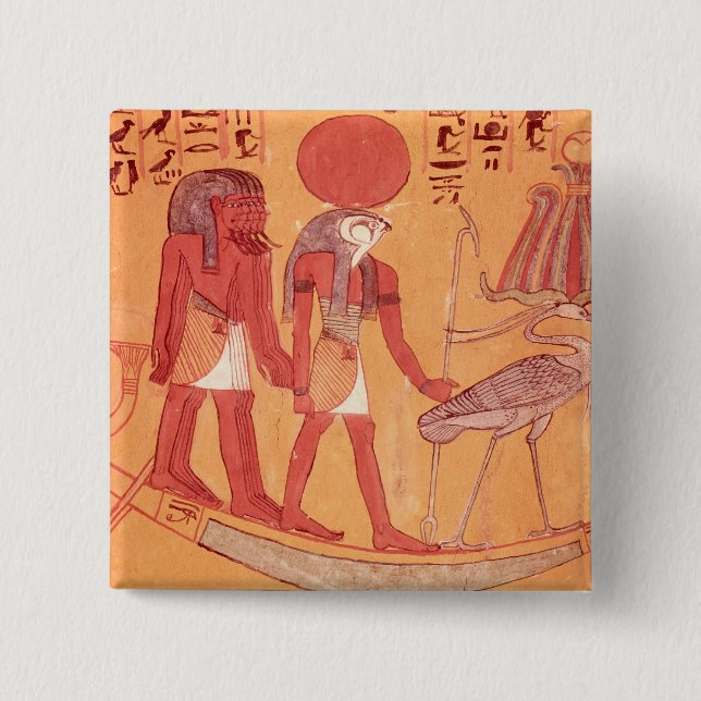 Solarbarque mit Re-Horakhty Button (Vorderseite)