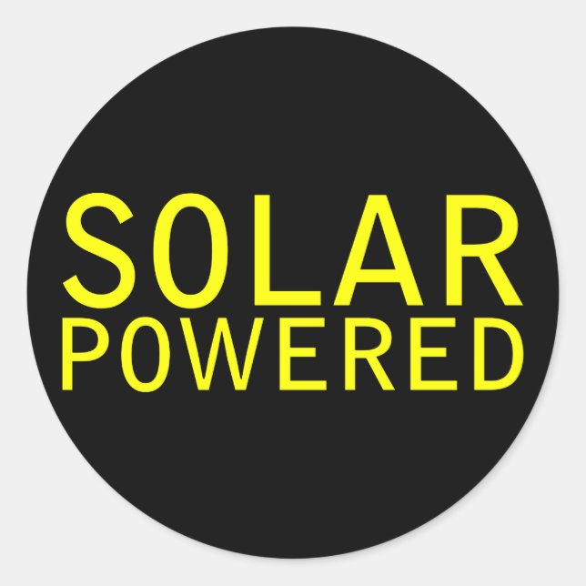 solarbetrieben runder aufkleber (Vorderseite)