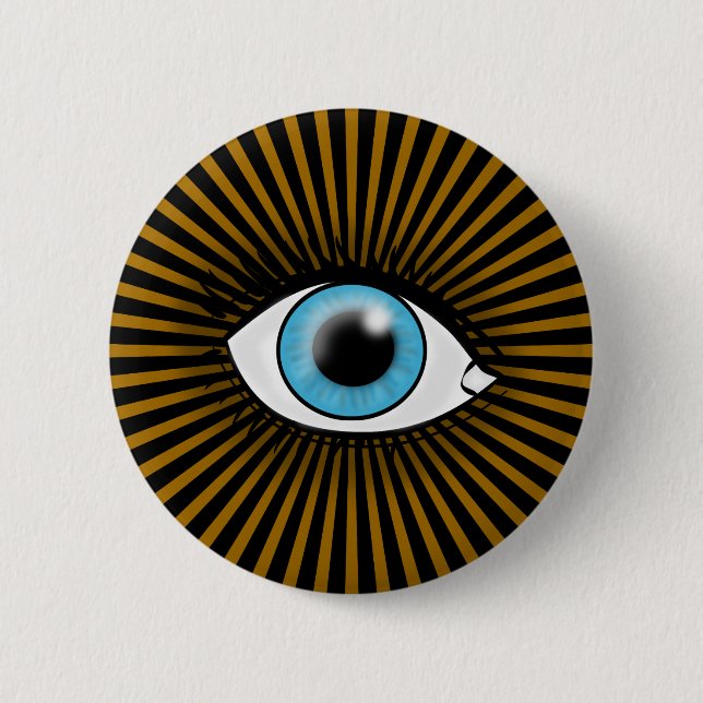 Solare Blaue Auge Button (Vorderseite)