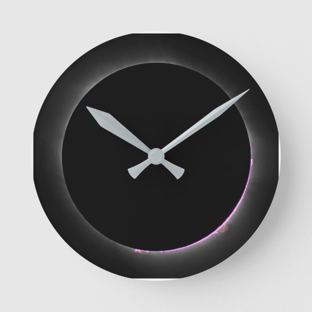 Solare Eclipse Wall Clock Runde Wanduhr (Vorderseite)