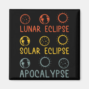 Solare Mondfinsternis-Apokalypse-Himmelsdesign Magnet