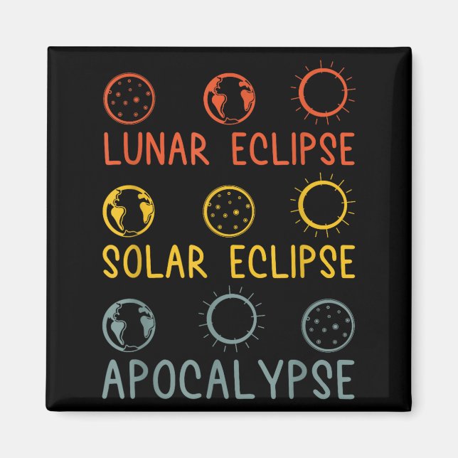 Solare Mondfinsternis-Apokalypse-Himmelsdesign Magnet (Vorne)