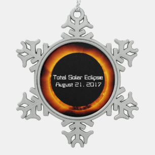 Solarelien 2017 insgesamt schneeflocken Zinn-Ornament