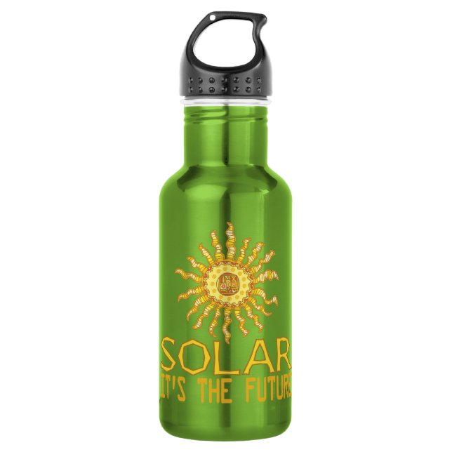 Solarenergie Edelstahlflasche (Vorderseite)