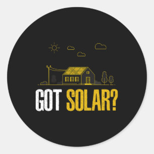 Solarenergie Got Solarpaneele Funny Solar Power Runder Aufkleber