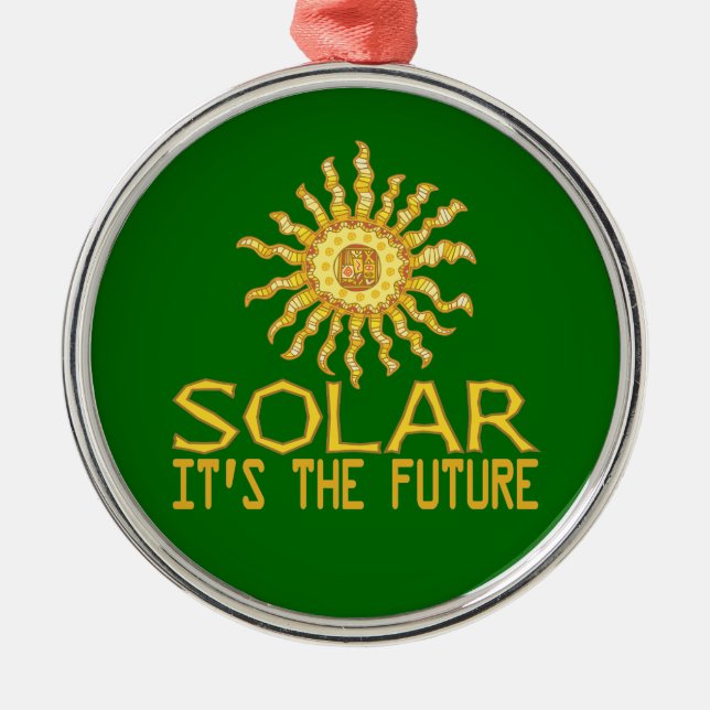 Solarenergie Silbernes Ornament (Vorne)