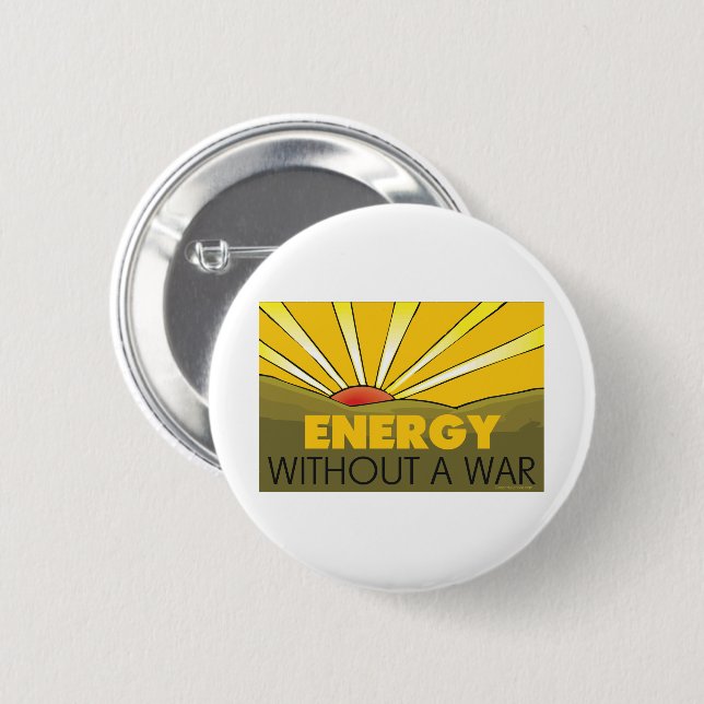 Solarischer Power ohne Krieg, Nachhaltige Umwelt Button (Vorne & Hinten)