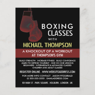 Solarisierte Boxhandschuhe, Boxing Class Adververt Flyer