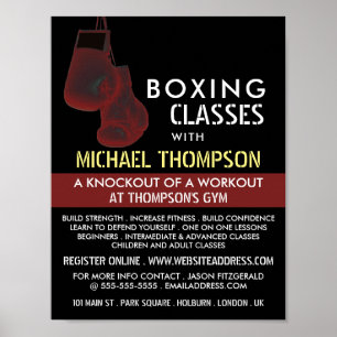 Solarisierte Boxhandschuhe, Boxing-Klassenwerbung Poster