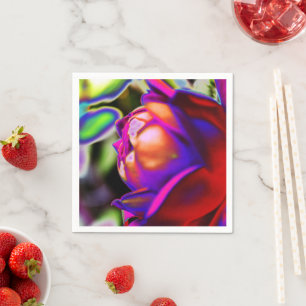 Solarisierte Rose von Shirley Taylor Serviette
