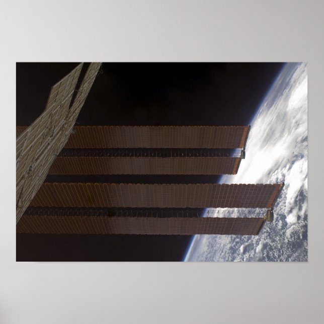 Solarkollektoren der Internationalen Raumstation Poster (Vorne)