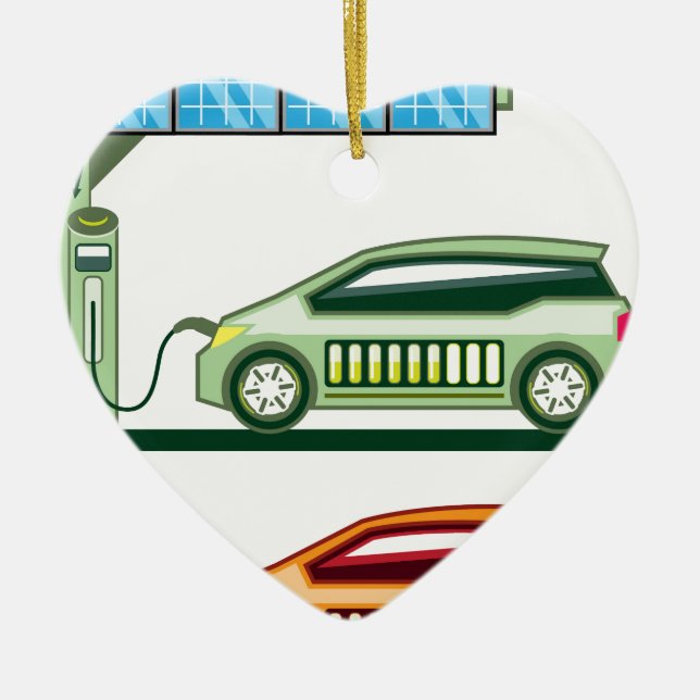 Solarladestations-elektrisches Fahrzeug Keramikornament (Vorne)