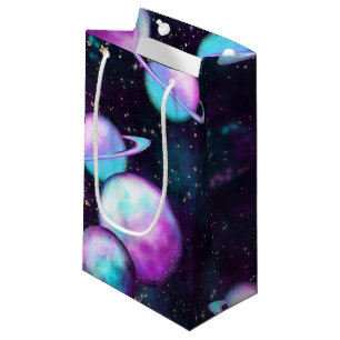 Solarleuchte   Cosmic Blue Lila Pink Planet Kleine Geschenktüte