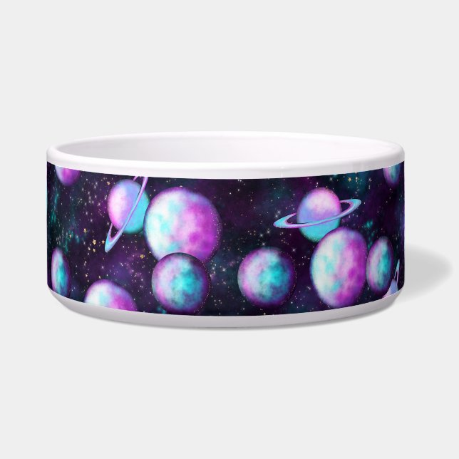 Solarleuchte | Cosmic Blue Lila Pink Planet Napf (Vorderseite)