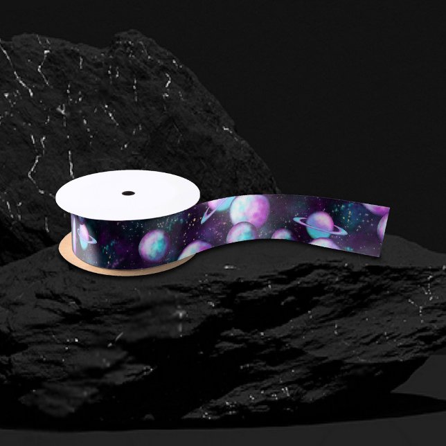 Solarleuchte | Cosmic Blue Lila Pink Planet Satinband (Von Creator hochgeladen)