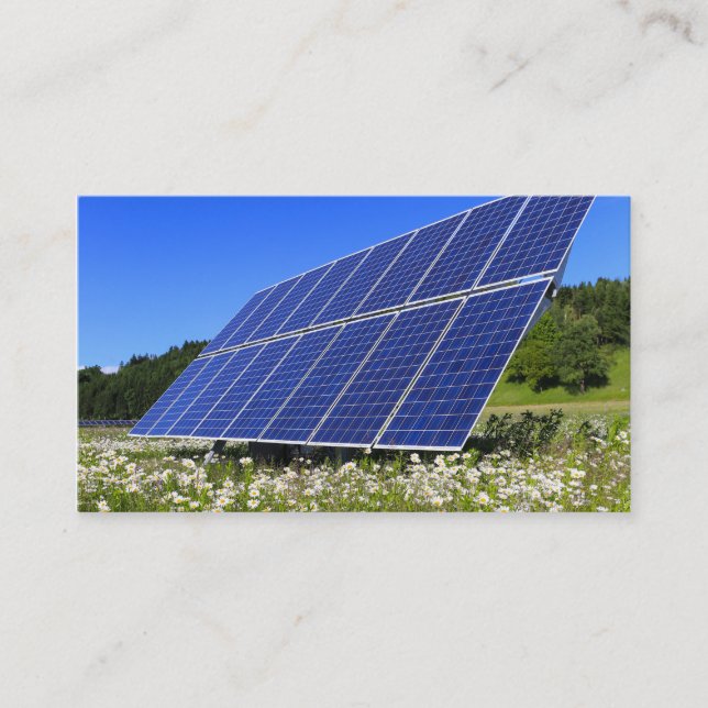 Solarpaneele Nachhaltige Energie Visitenkarte (Vorderseite)