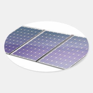 Solarpaneele Ovaler Aufkleber