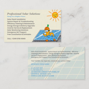 Solarpanel-Reinigungs-Wartungsdienst Visitenkarte