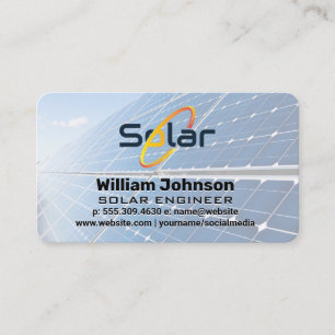 Solarpanel-Technologie Ingenieur Energie Visitenkarte