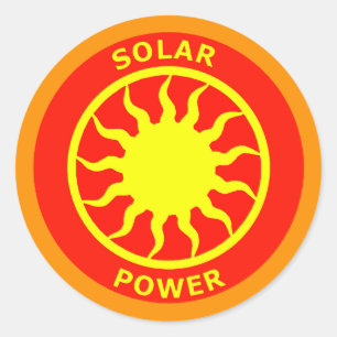 SOLARPower Runder Aufkleber