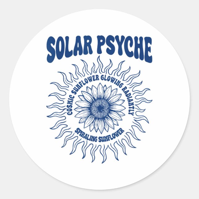 Solarpsychie Runder Aufkleber (Vorderseite)