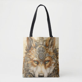 Solarpunk Red Wolf Steampunk Inspiration Tasche