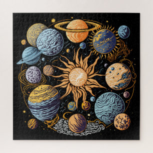 Solarsystem-Grafikdesign