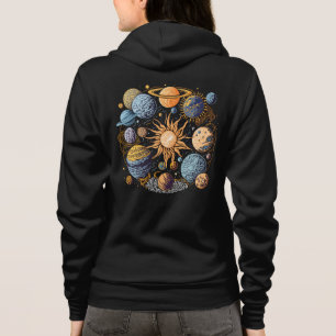 Solarsystem-Grafikdesign Hoodie
