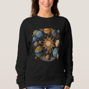 Solarsystem-Grafikdesign Sweatshirt
