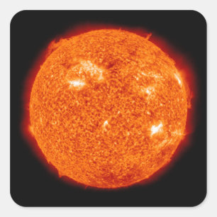 Solartätigkeit auf dem Sun 3 Quadratischer Aufkleber